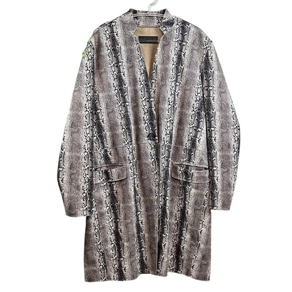 Blank NYC Anthropologie Snake Charmer Faux Suede Longline Jacket Size M - Picture 1 of 7